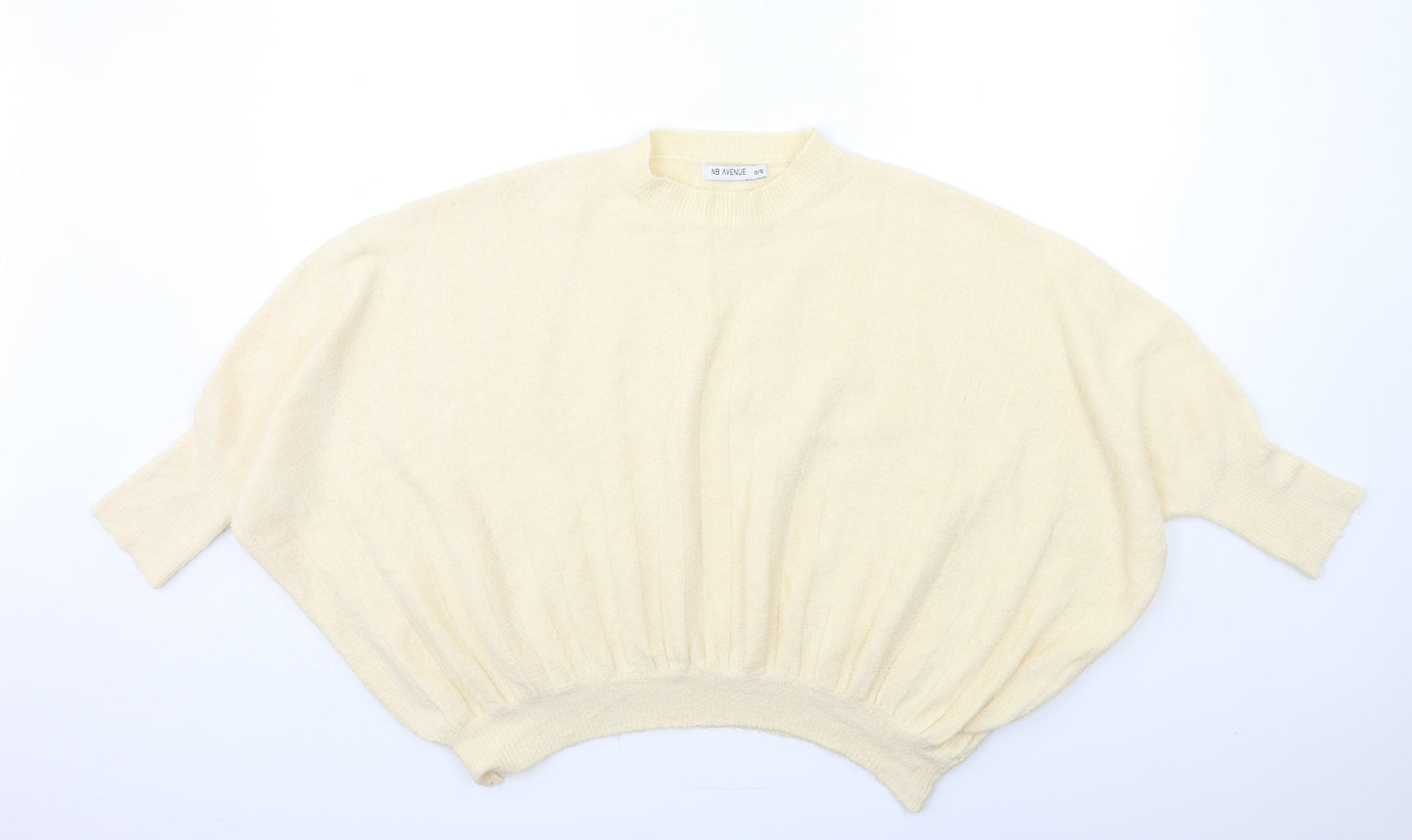 NB avenue Womens Beige  Knit Pullover Jumper Size S