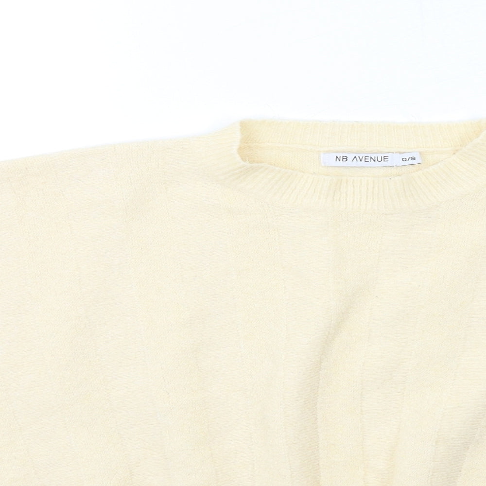 NB avenue Womens Beige  Knit Pullover Jumper Size S