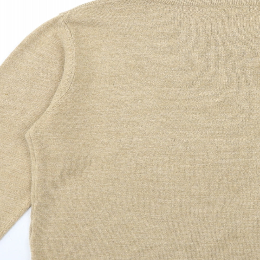 Marks and Spencer Womens Brown  Knit Pullover Jumper Size 14