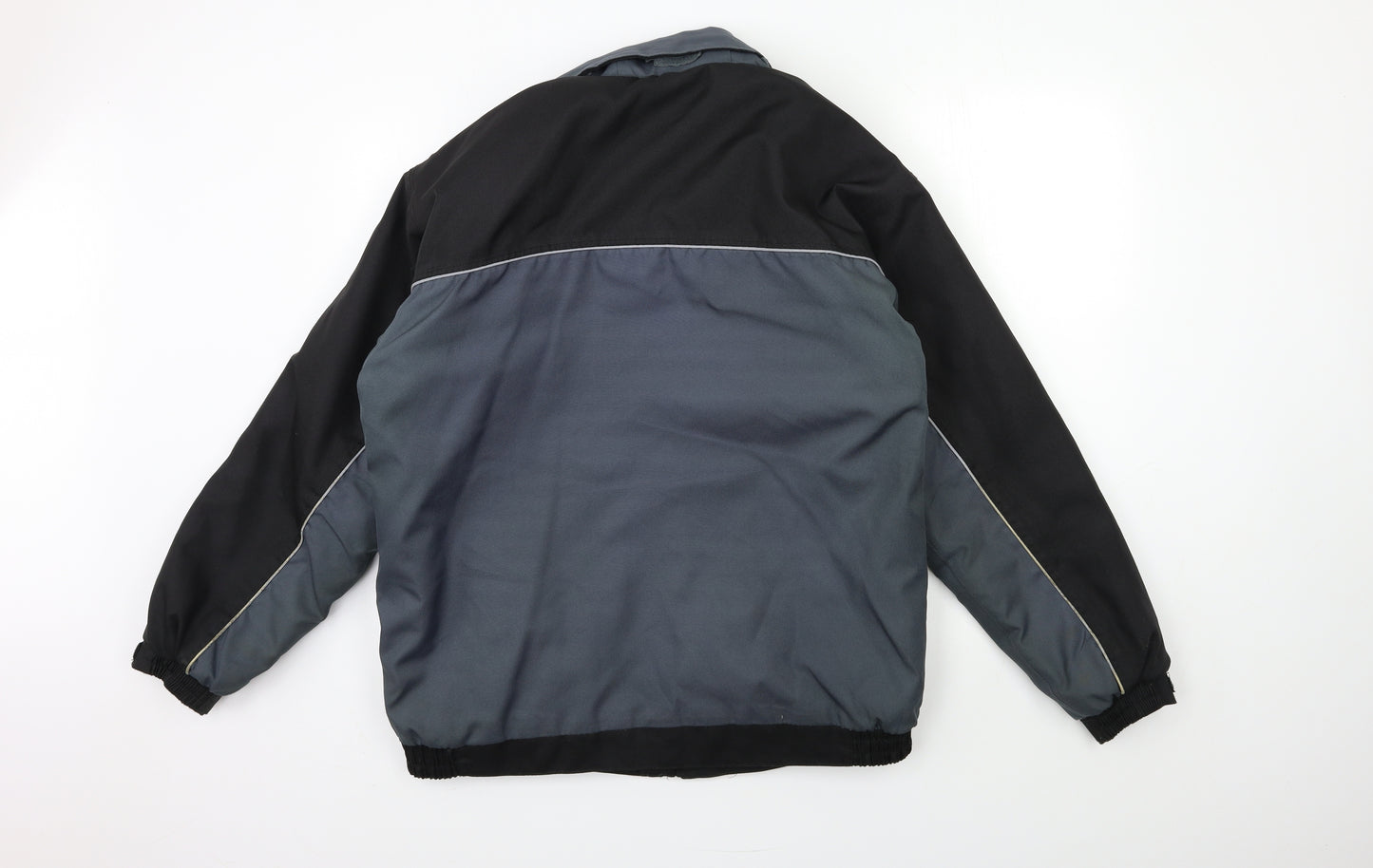 Portwest Mens Black Striped  Overcoat Coat Size M