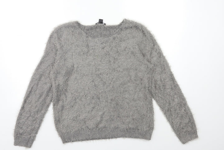 ESMARA Womens Grey Knit Pullover Jumper Size 10