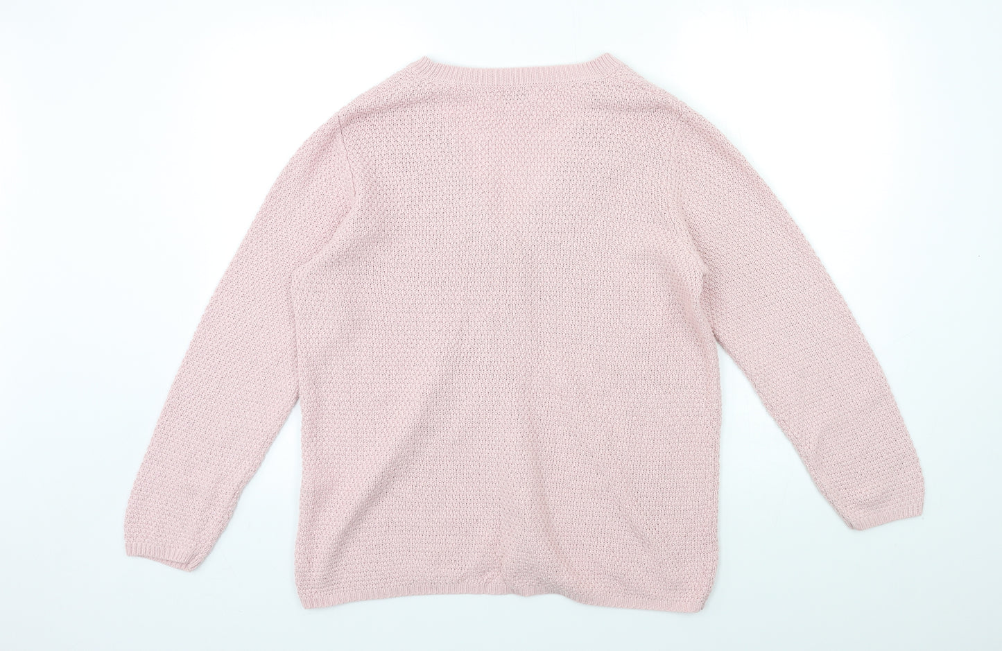 Damart Womens Pink  Knit Cardigan Jumper Size 14