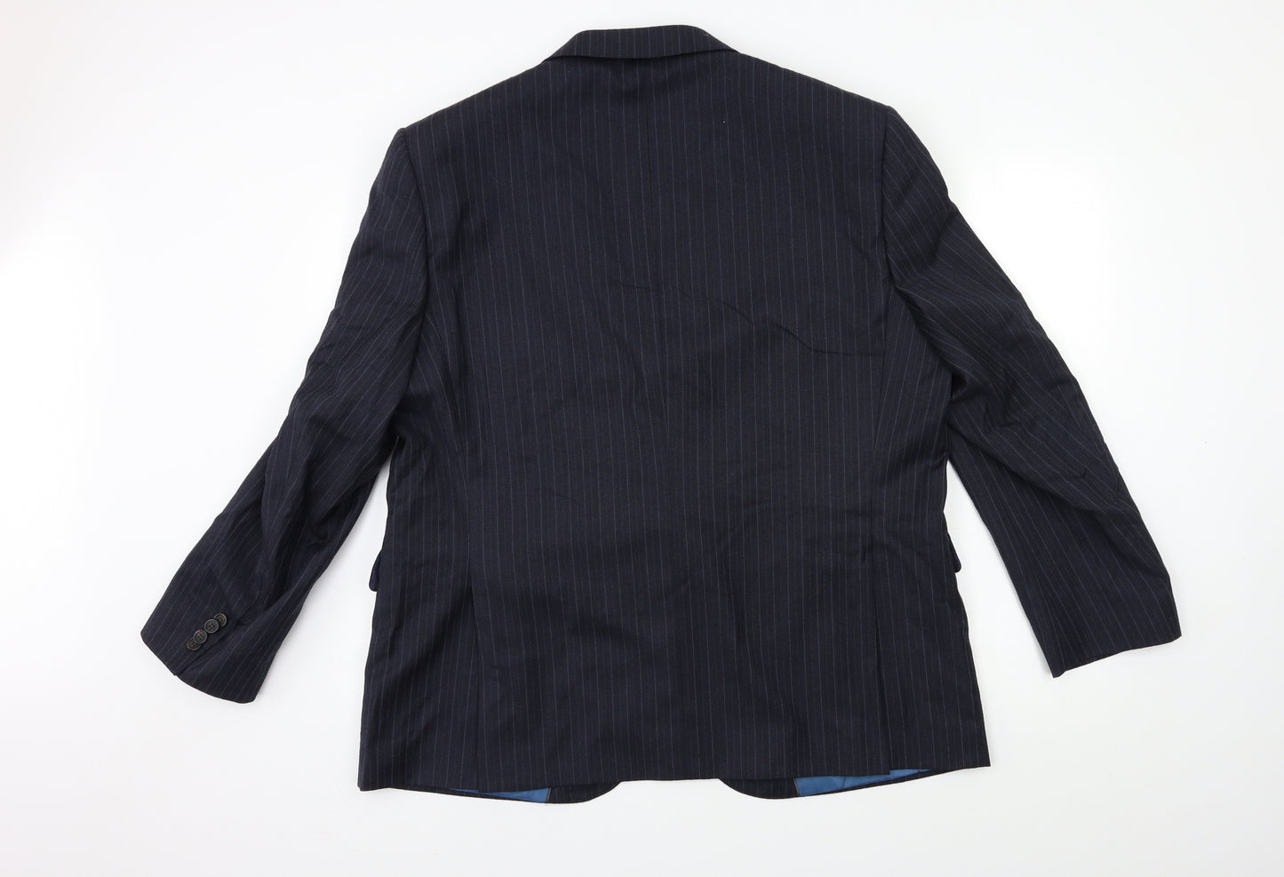 Taylor & Wright Mens Blue Striped  Jacket Suit Jacket Size 46