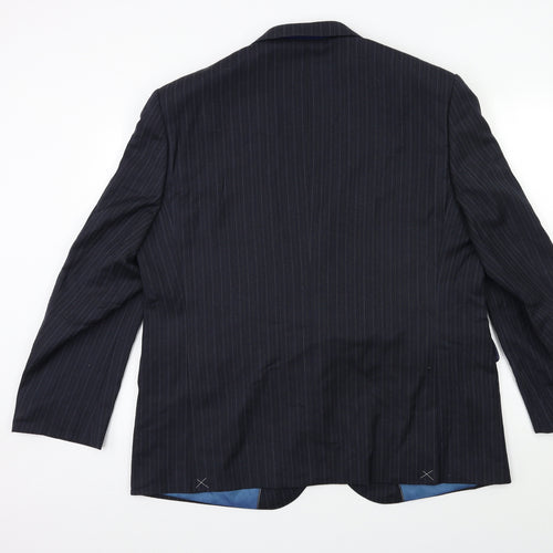 Taylor & Wright Mens Blue Striped  Jacket Suit Jacket Size 46