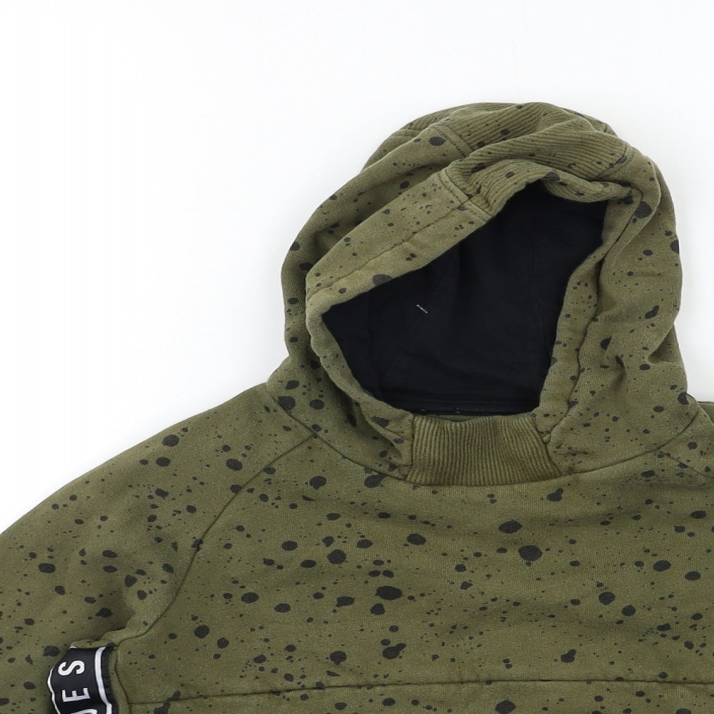 Nutmeg Boys Green Geometric  Pullover Hoodie Size 9 Years