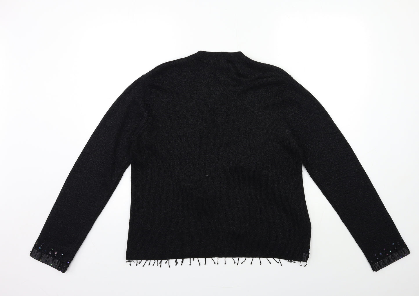 Essentials Womens Black  Knit Cardigan Jumper Size 18