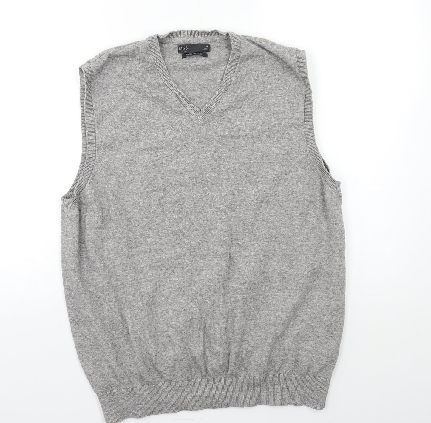 Marks and Spencer Mens Grey  Knit Pullover Jumper Size XL