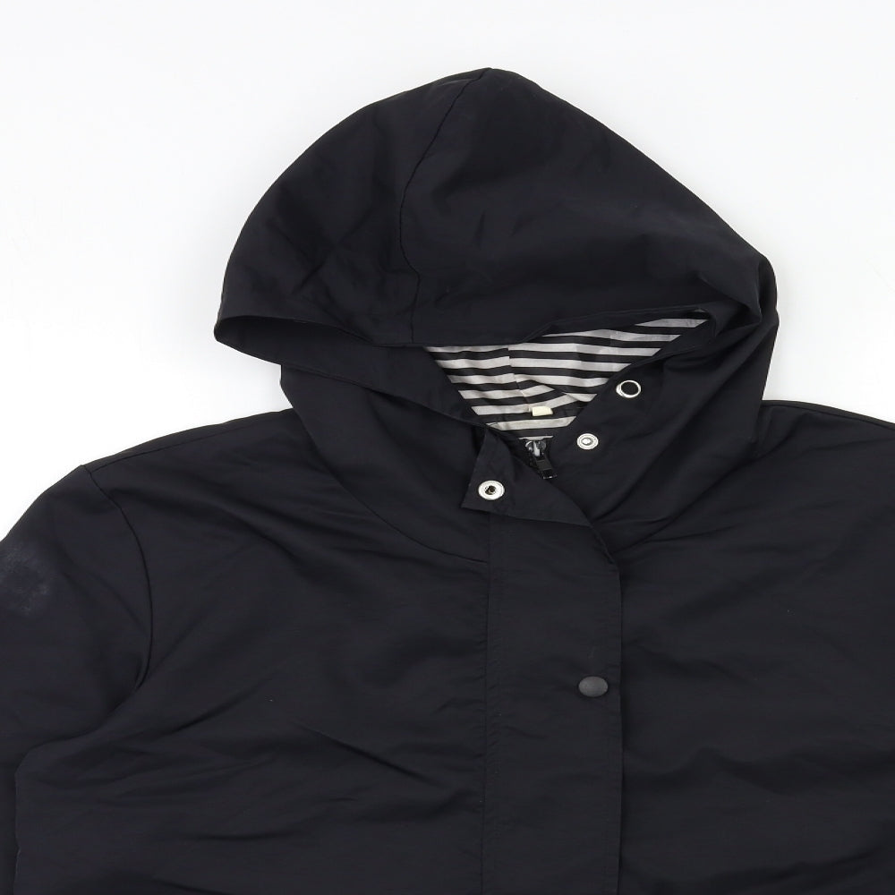 Preworn Womens Black   Rain Coat Coat Size S