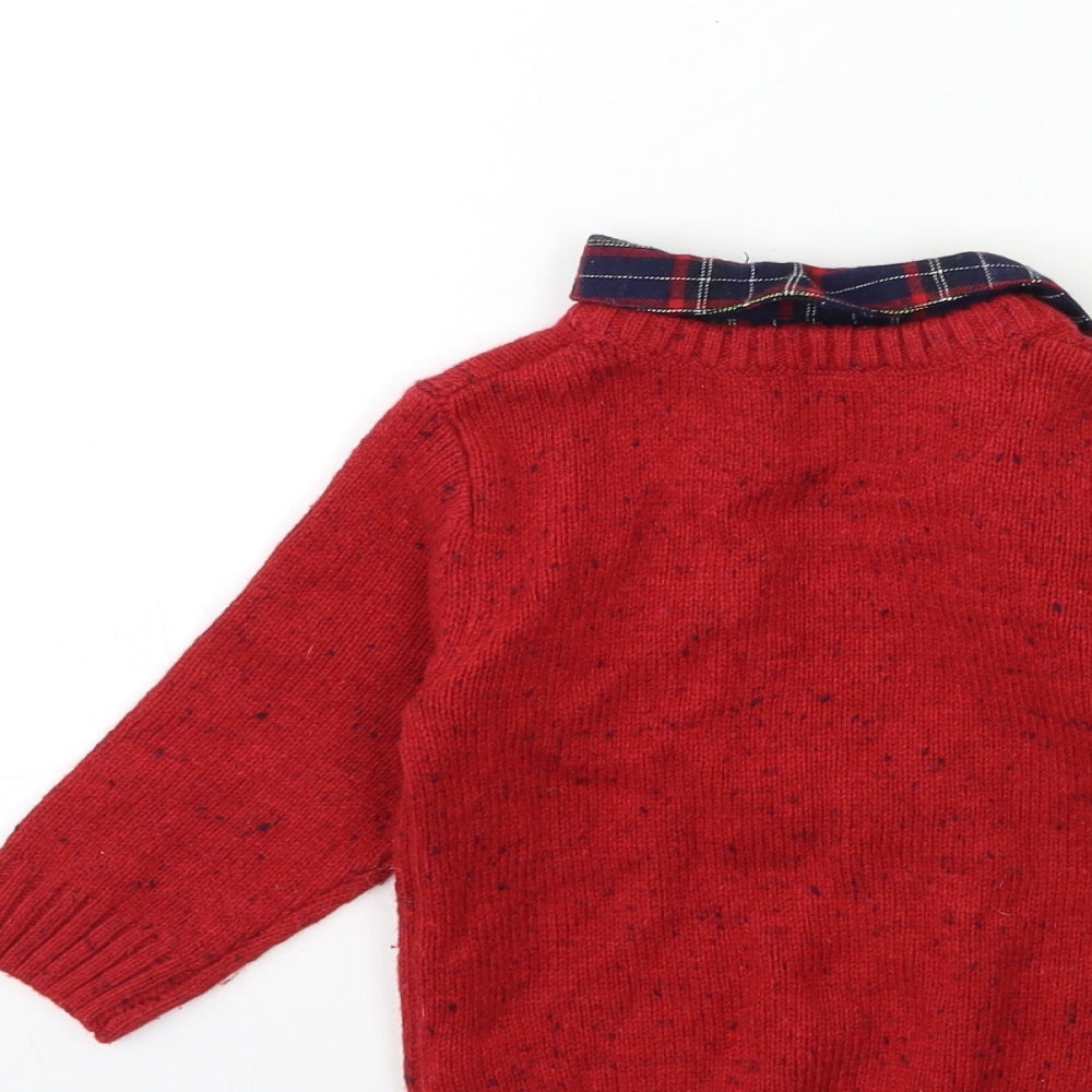 NEXT Baby Red  Knit Pullover Jumper Size 9-12 Months