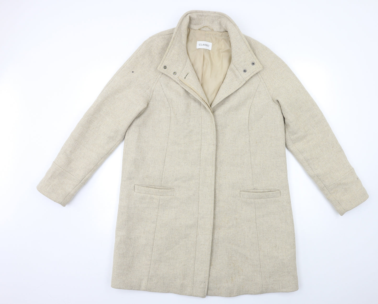 Marks and Spencer Womens Beige   Overcoat  Size 14