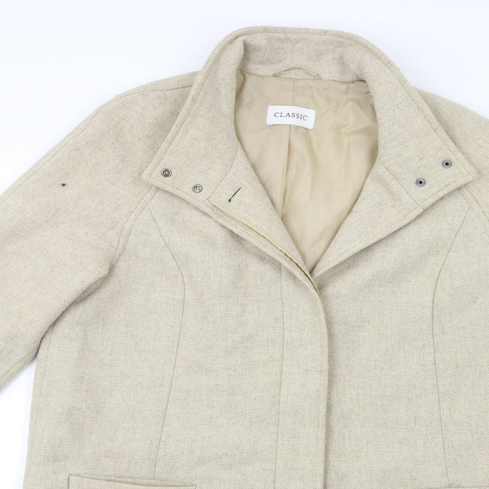 Marks and Spencer Womens Beige   Overcoat  Size 14