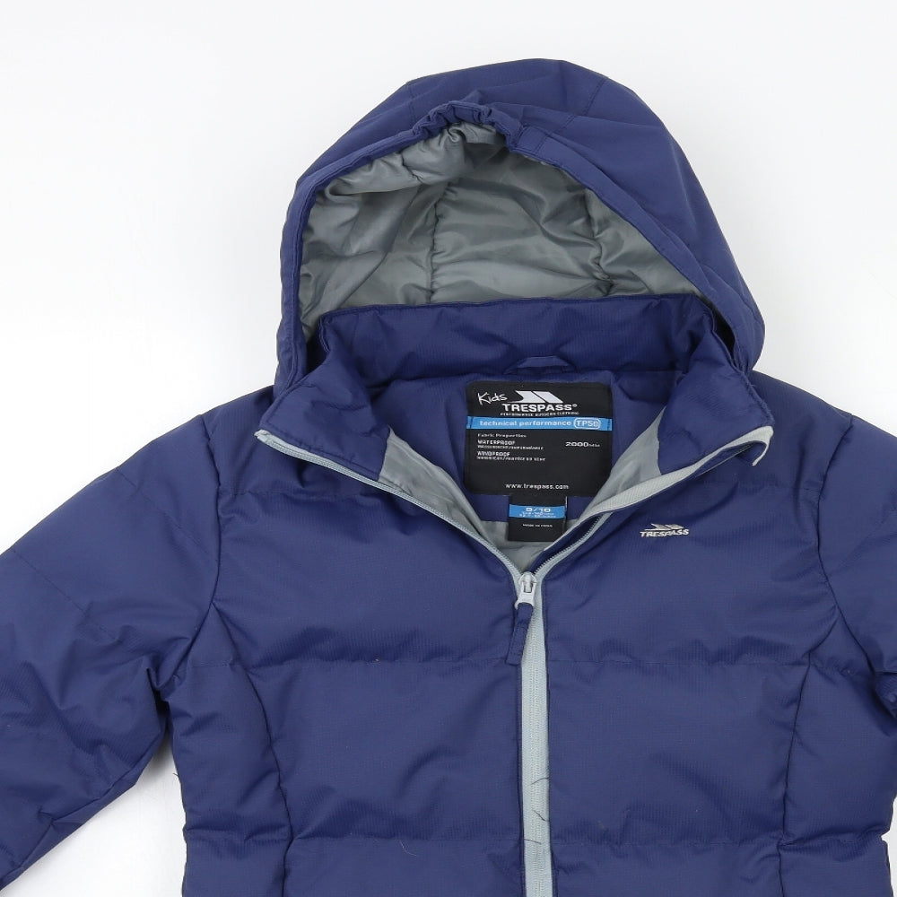 Trespass Boys Blue   Puffer Jacket Coat Size 9-10 Years