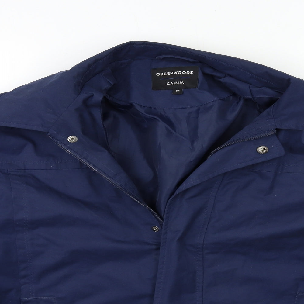 GREENWOOD Mens Blue   Bomber Jacket Coat Size M