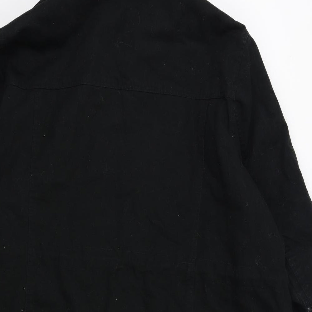 CAPSULE Womens Black   Overcoat Coat Size 24