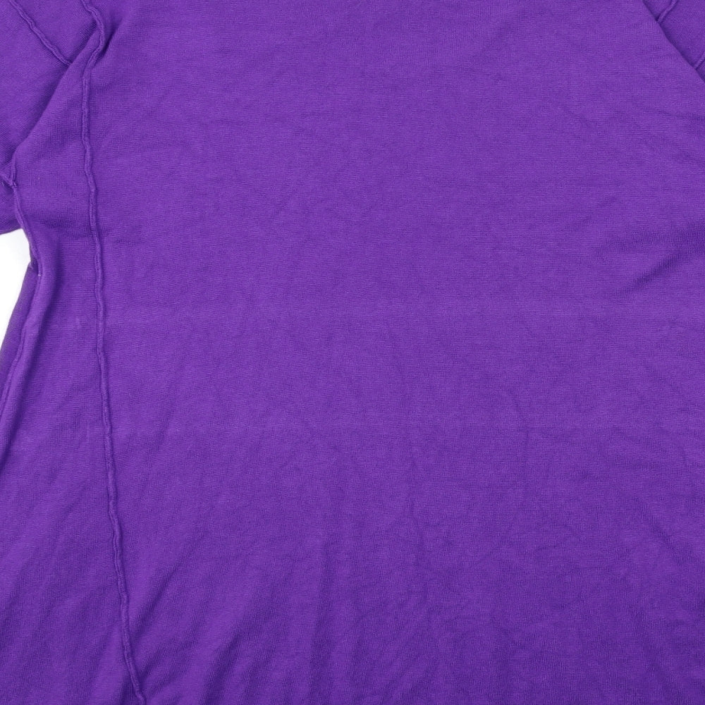 Ann Harvey Womens Purple  Knit Pullover Jumper Size 16