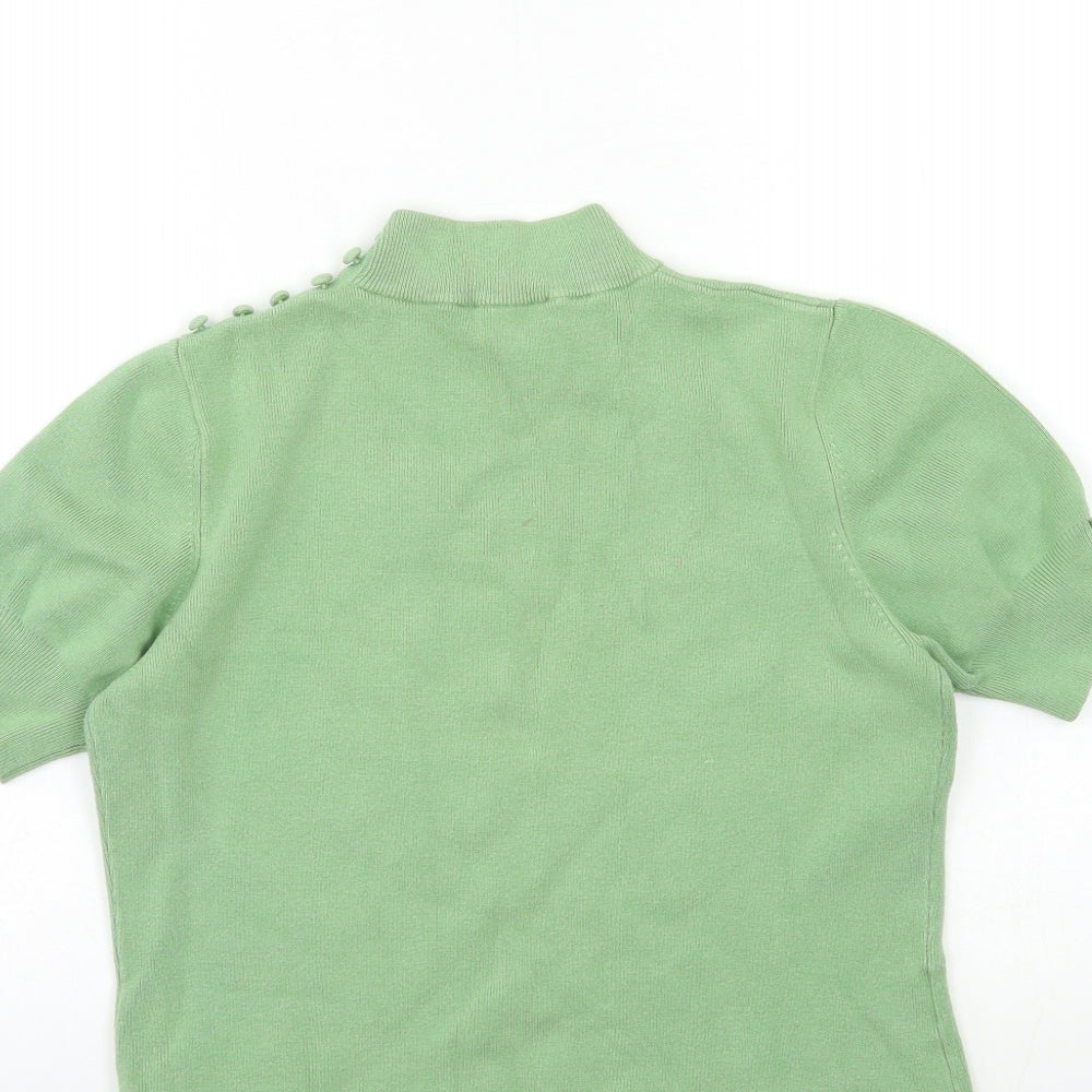 Country Casuals Womens Green  Knit Pullover Jumper Size S
