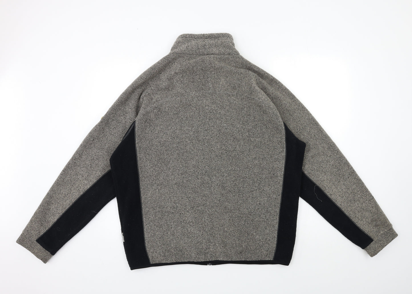 Trespass Mens Grey Striped Fleece Jacket  Size L