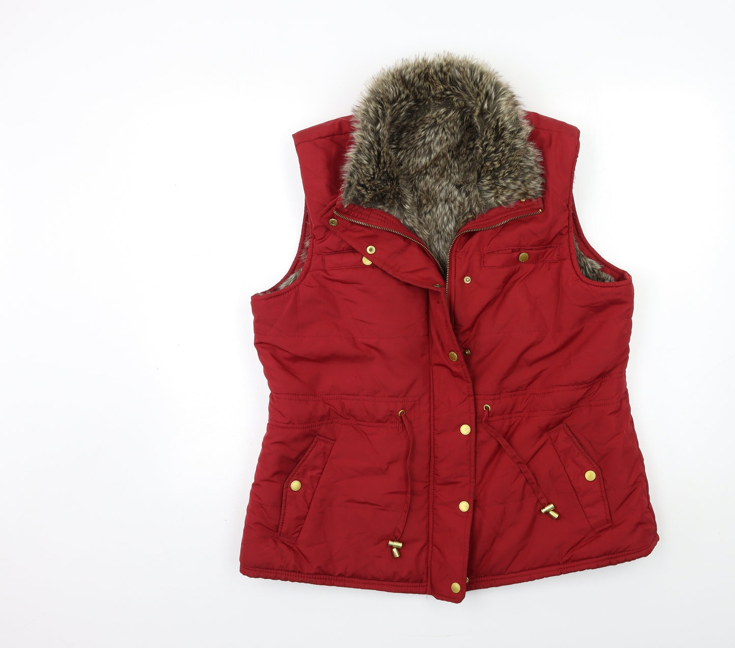 Preworn Womens Red   Gilet Jacket Size 2XL
