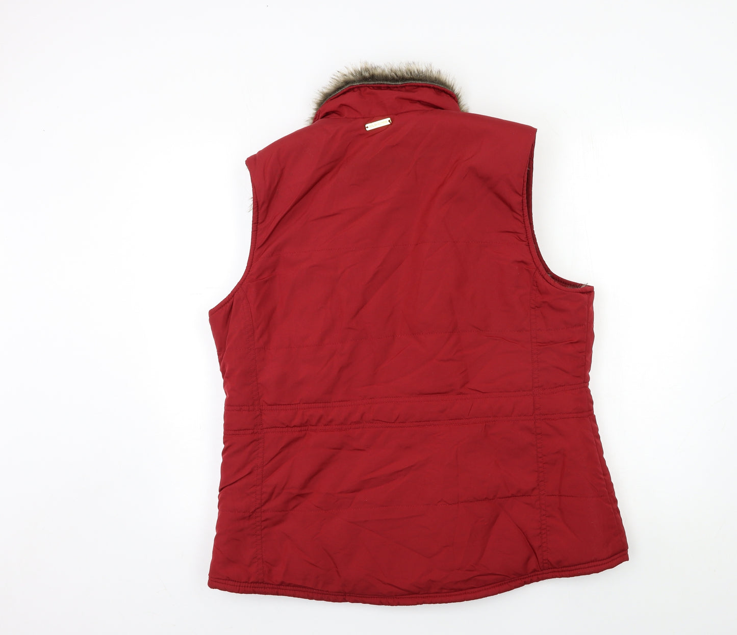 Preworn Womens Red   Gilet Jacket Size 2XL