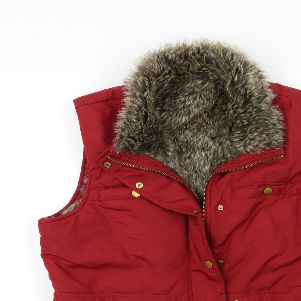 Preworn Womens Red   Gilet Jacket Size 2XL