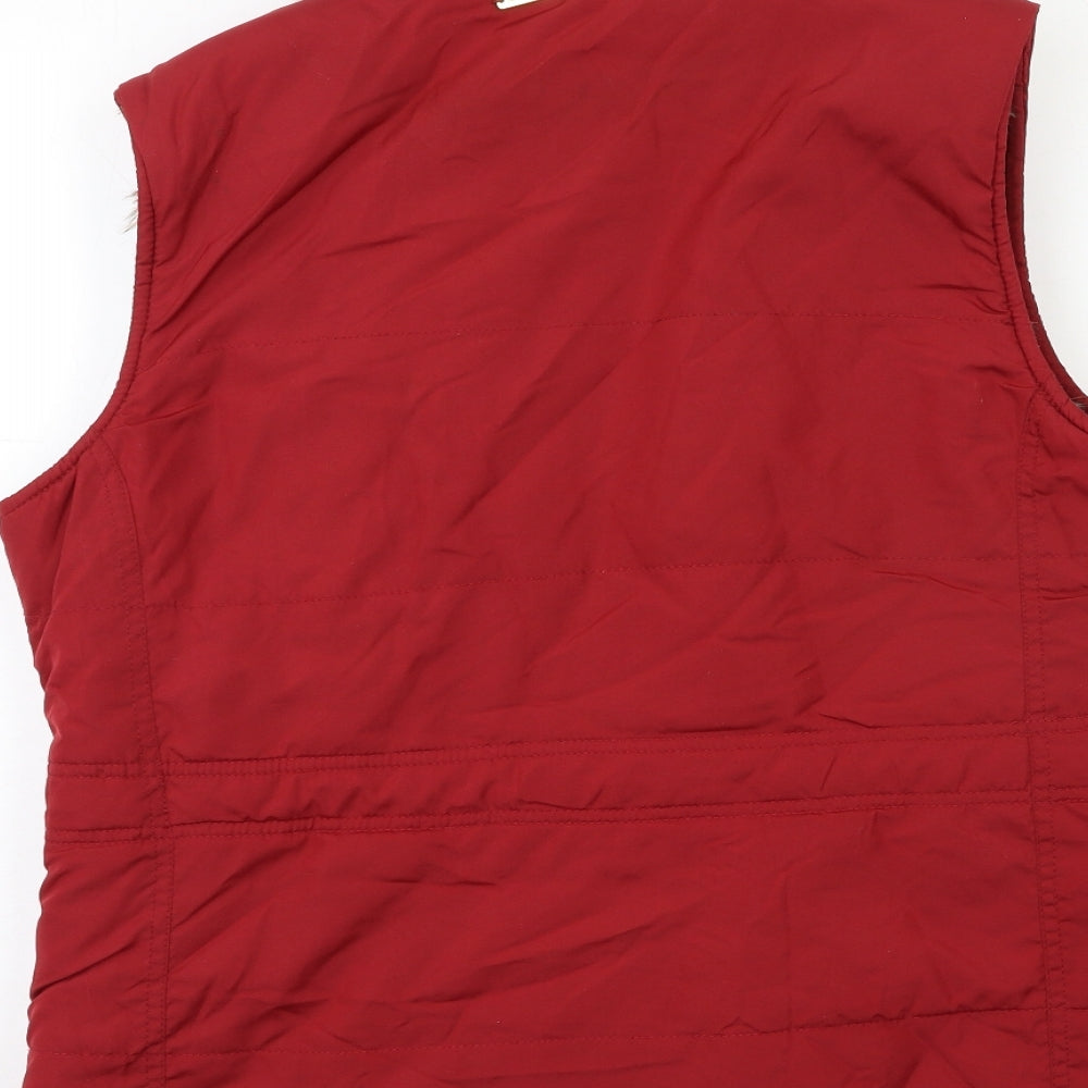 Preworn Womens Red   Gilet Jacket Size 2XL