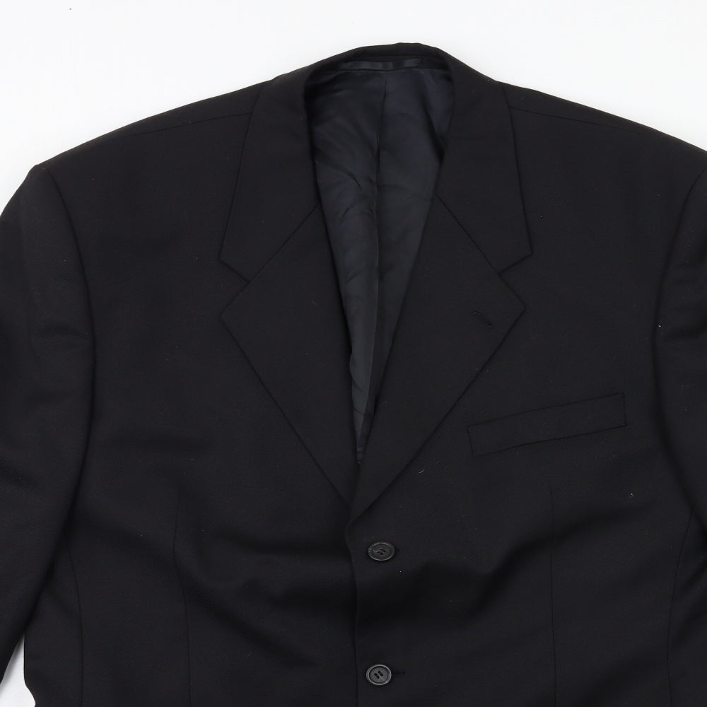 Preworn Mens Black   Jacket Suit Jacket Size 44