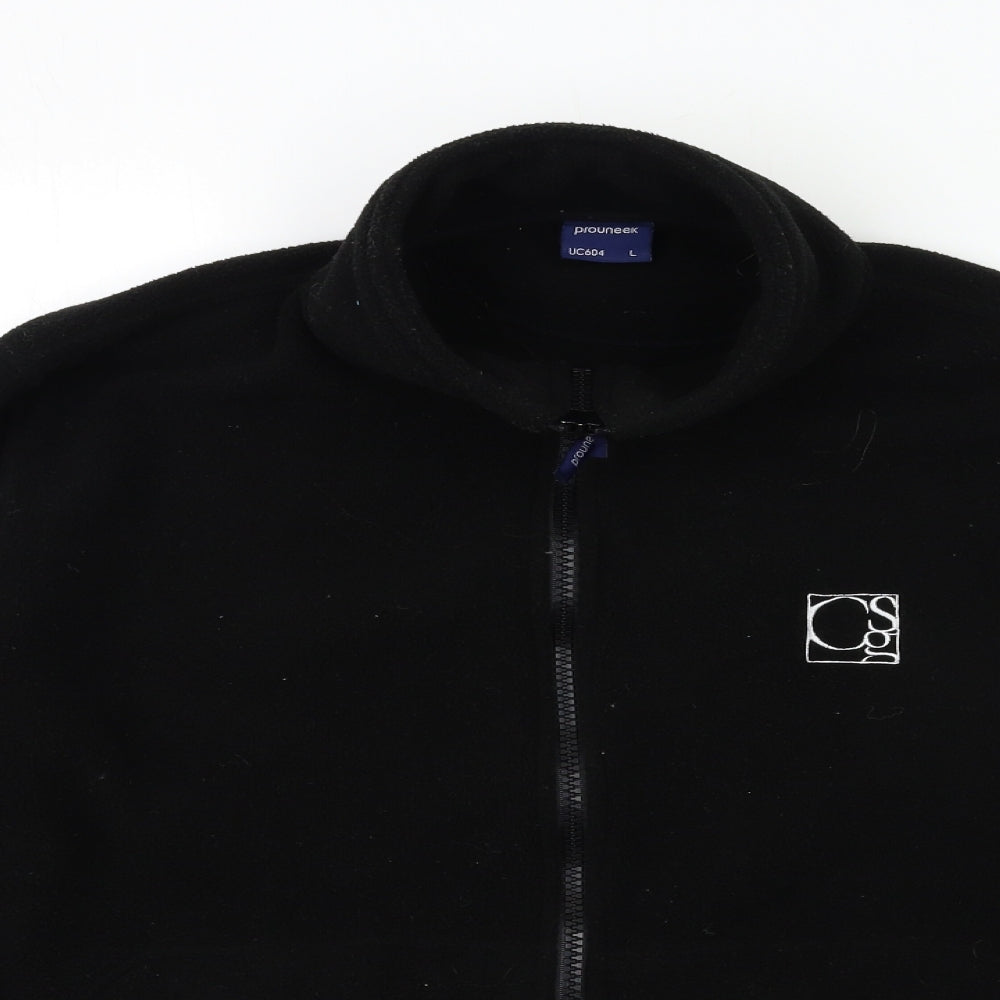 Uneek Mens Black  Fleece Jacket  Size L