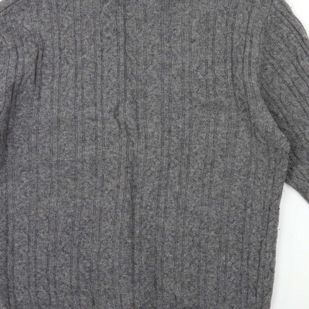 Marks and Spencer Mens Grey  Knit Pullover Jumper Size L