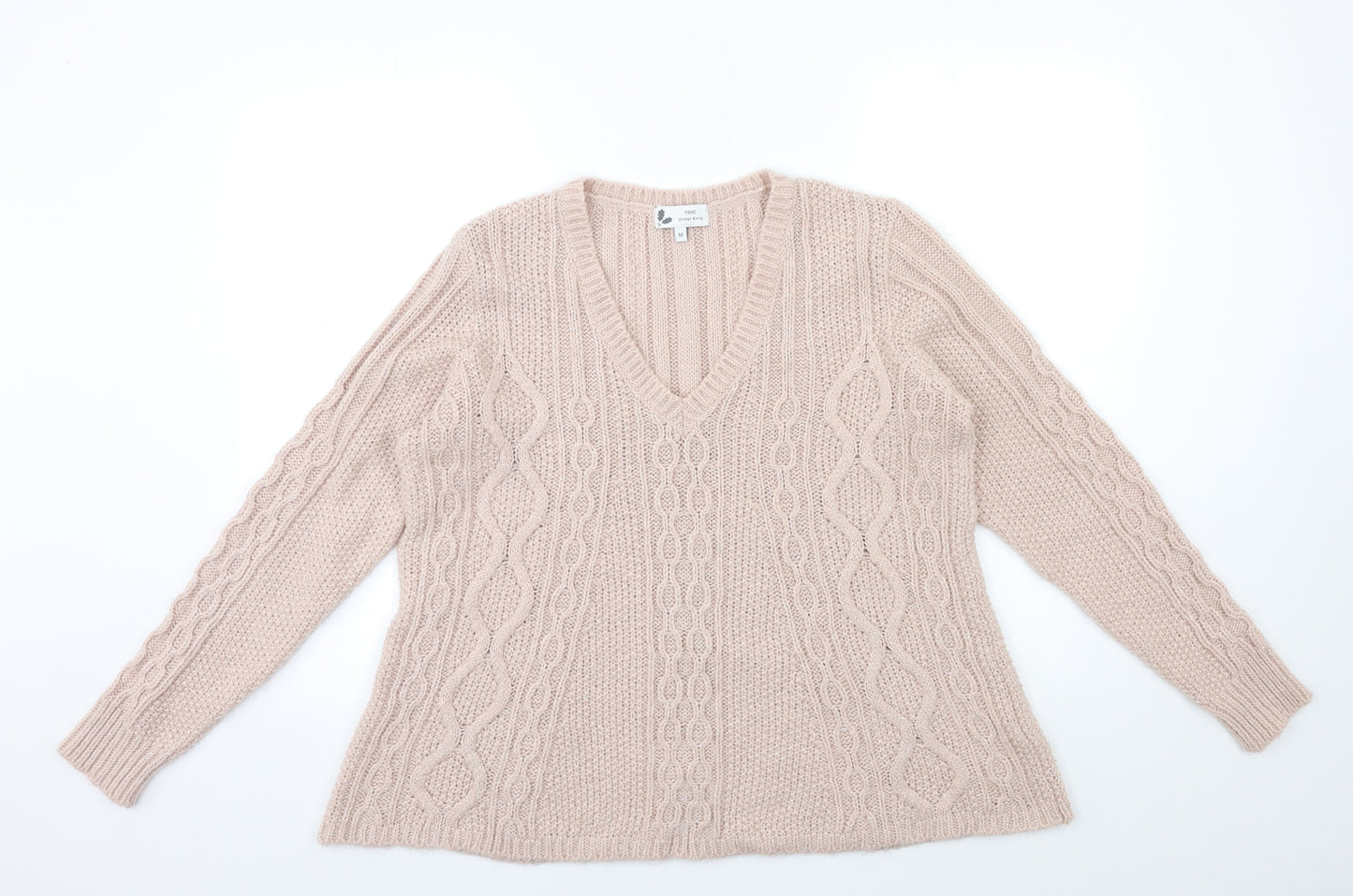 NEXT Womens Pink  Knit Pullover Jumper Size M