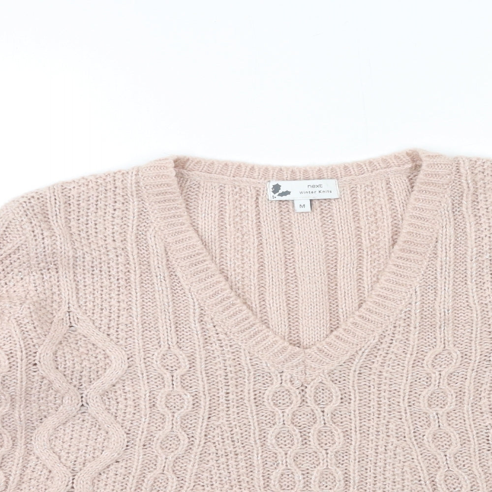 NEXT Womens Pink  Knit Pullover Jumper Size M