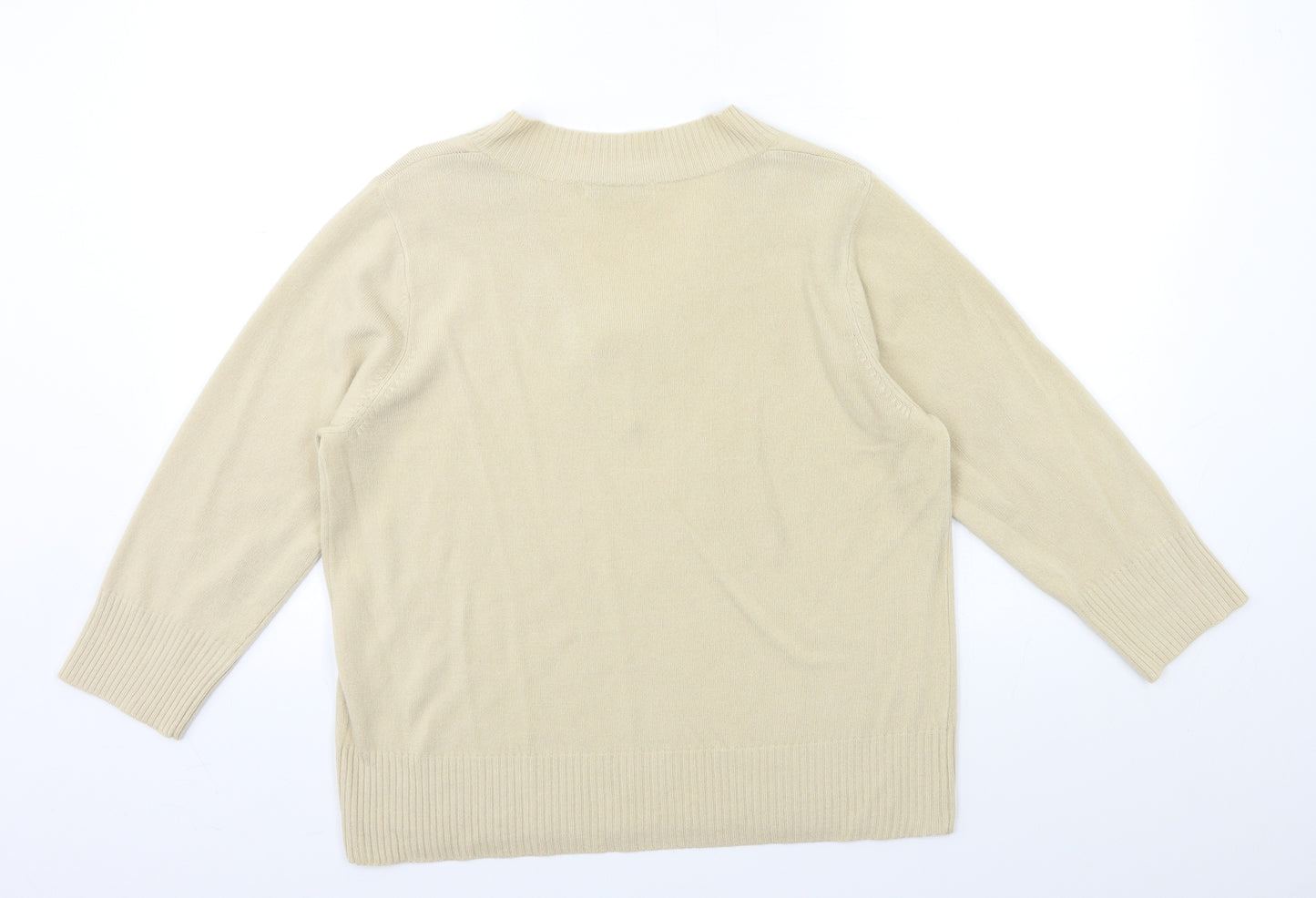 George Womens Beige  Knit Pullover Jumper Size 16