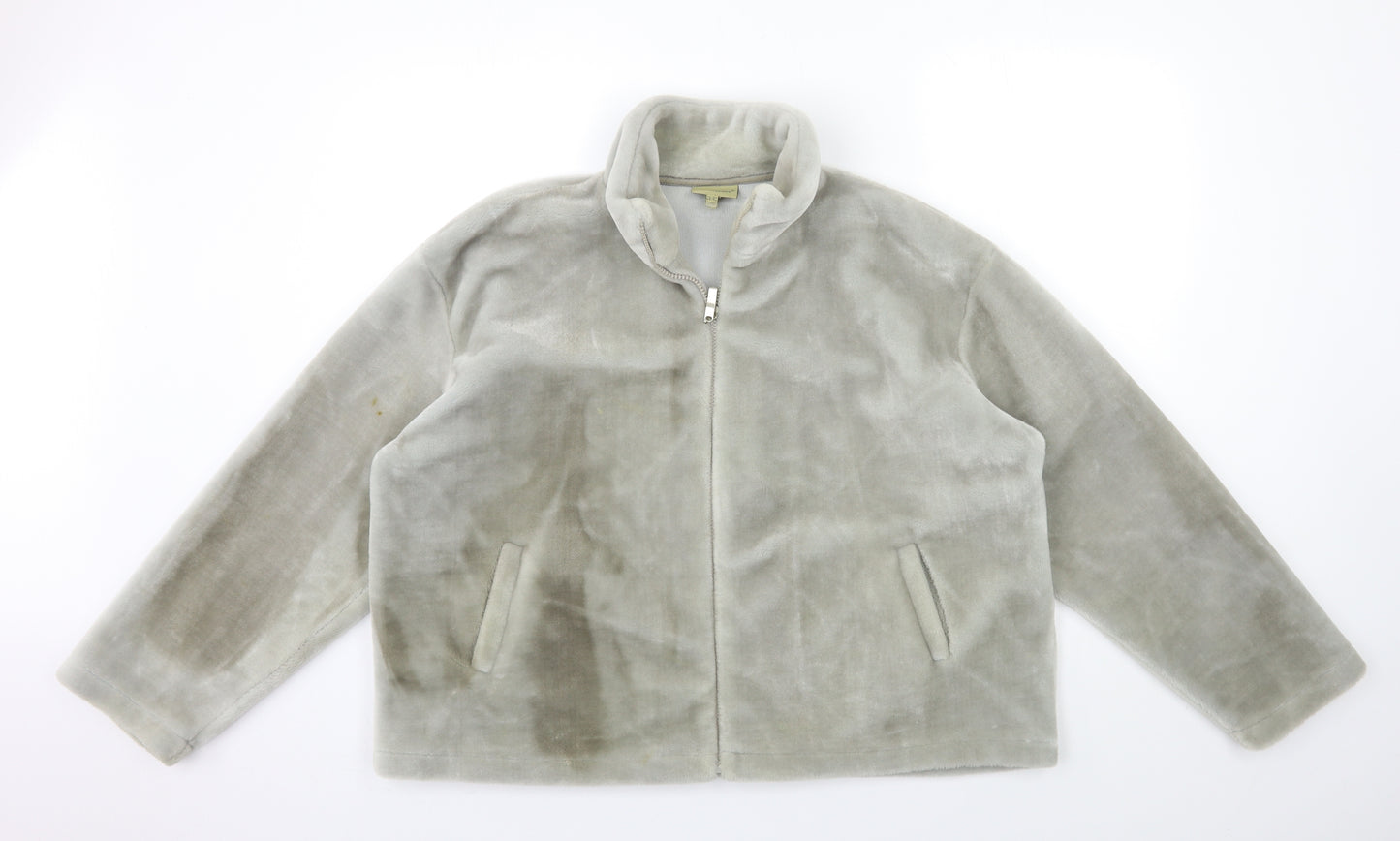 Atmosphere Womens Grey  Fleece Jacket Coat Size 18