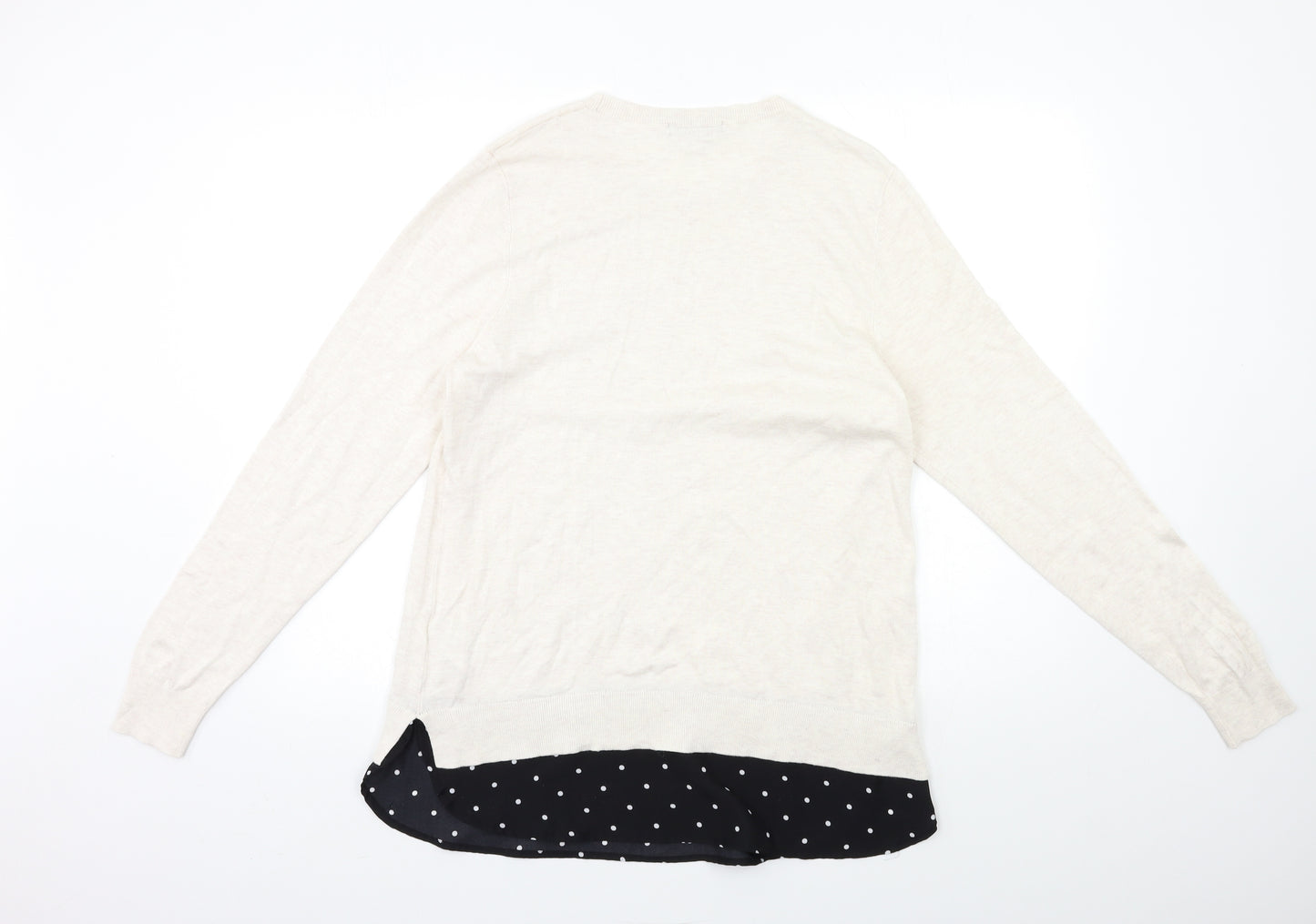 F&F Womens Beige  Knit Pullover Jumper Size 10