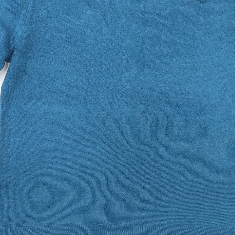 Very Womens Blue  Knit Pullover Jumper Size 10