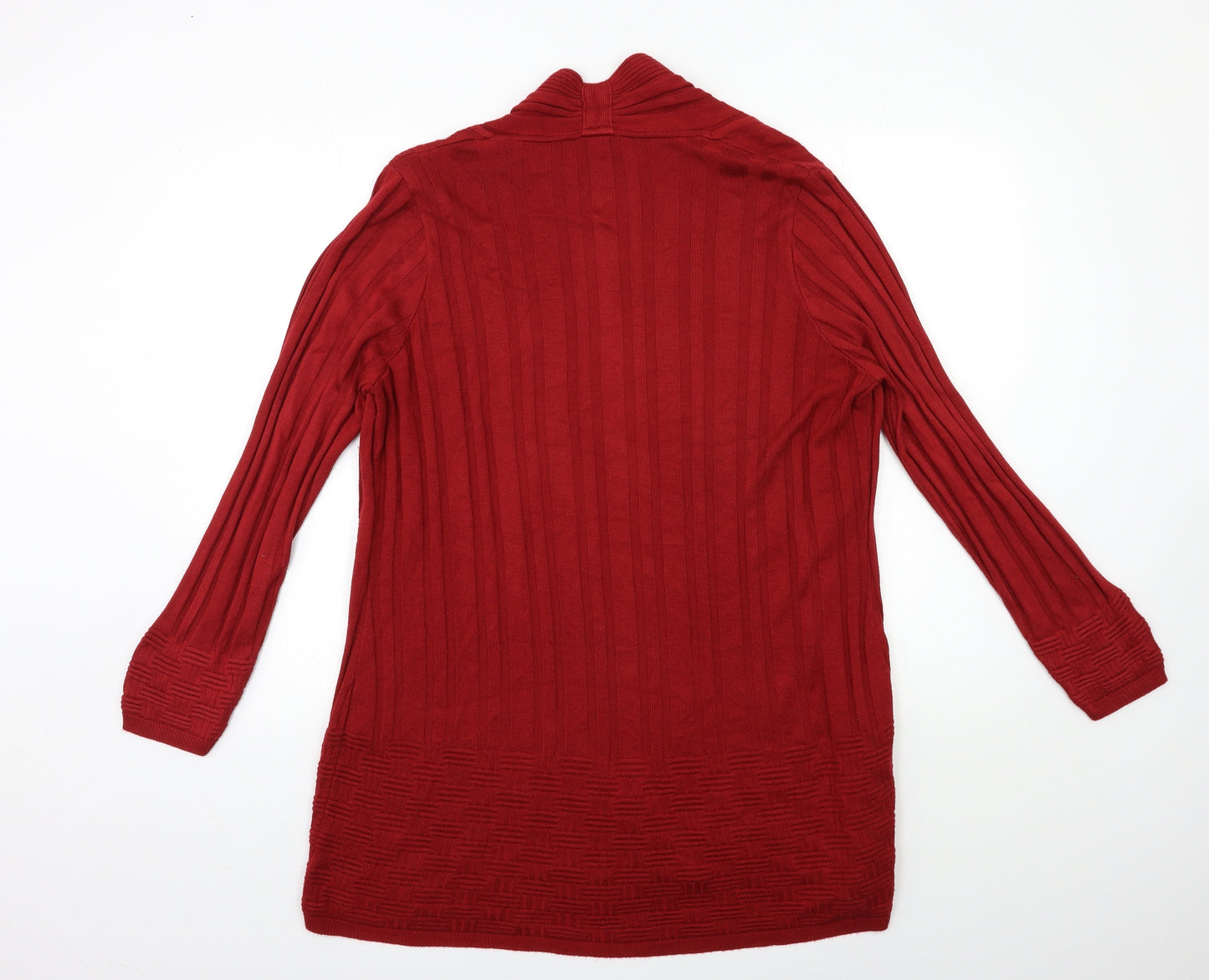 Per Una Womens Red  Knit Cardigan Jumper Size 16