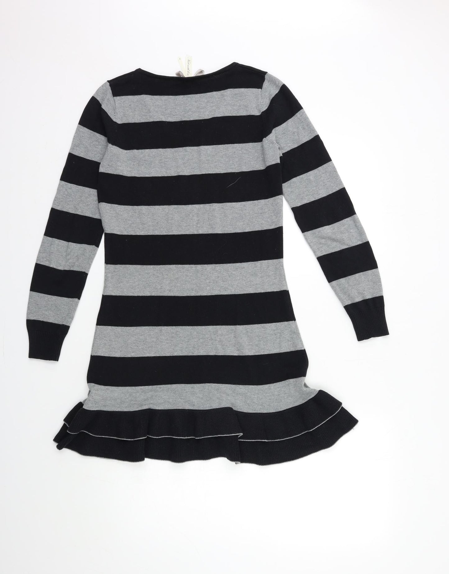 NEXT Womens Grey Striped  Jumper Dress  Size 8