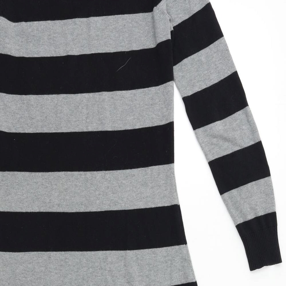 NEXT Womens Grey Striped  Jumper Dress  Size 8
