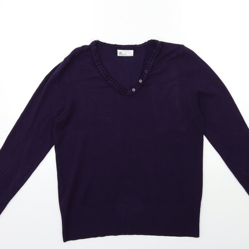 BHS Womens Purple  Knit Pullover Jumper Size 14