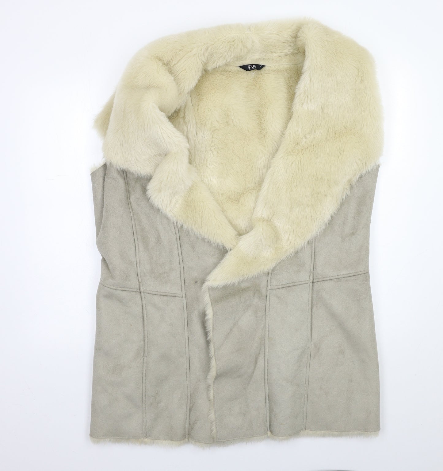F&F Womens Grey   Gilet Coat Size 18