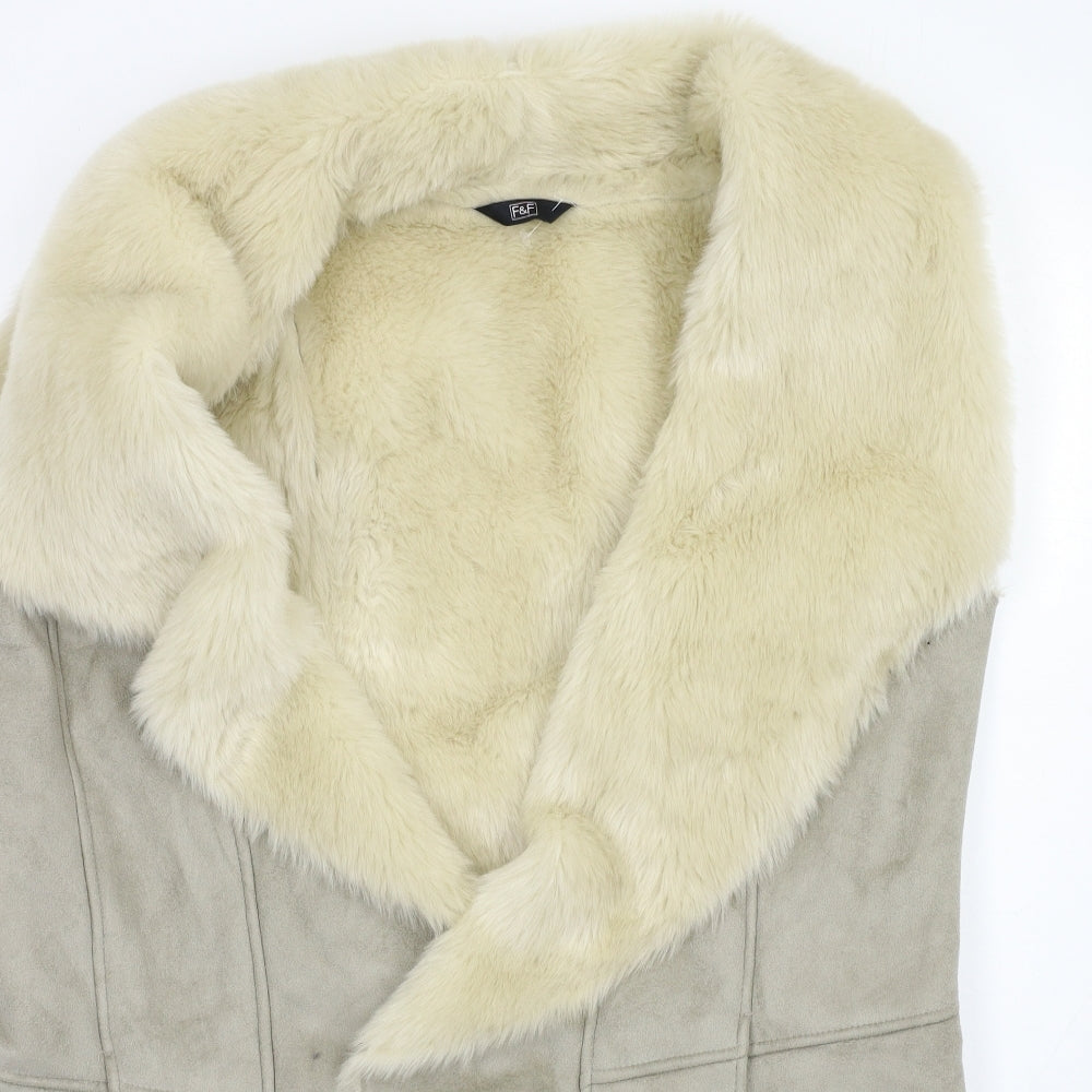 F&F Womens Grey   Gilet Coat Size 18