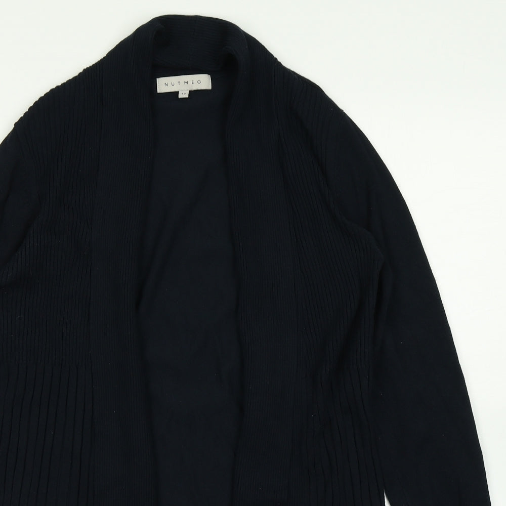 Nutmeg Womens Blue  Knit Cardigan Jumper Size 10