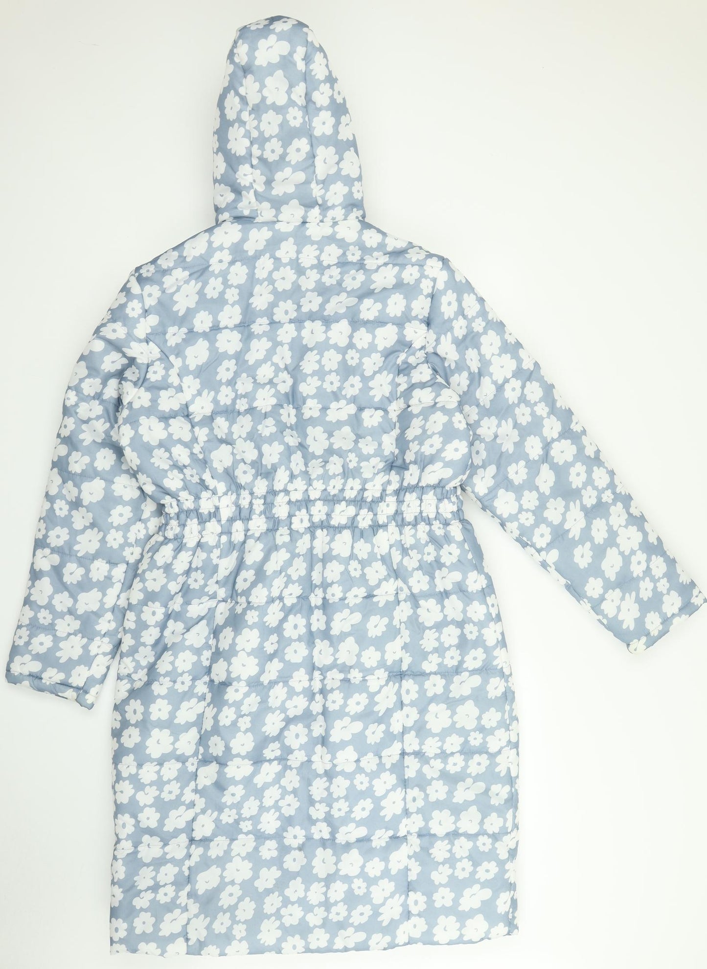 Cotton Traders Womens Blue Floral  Parka Coat Size 14