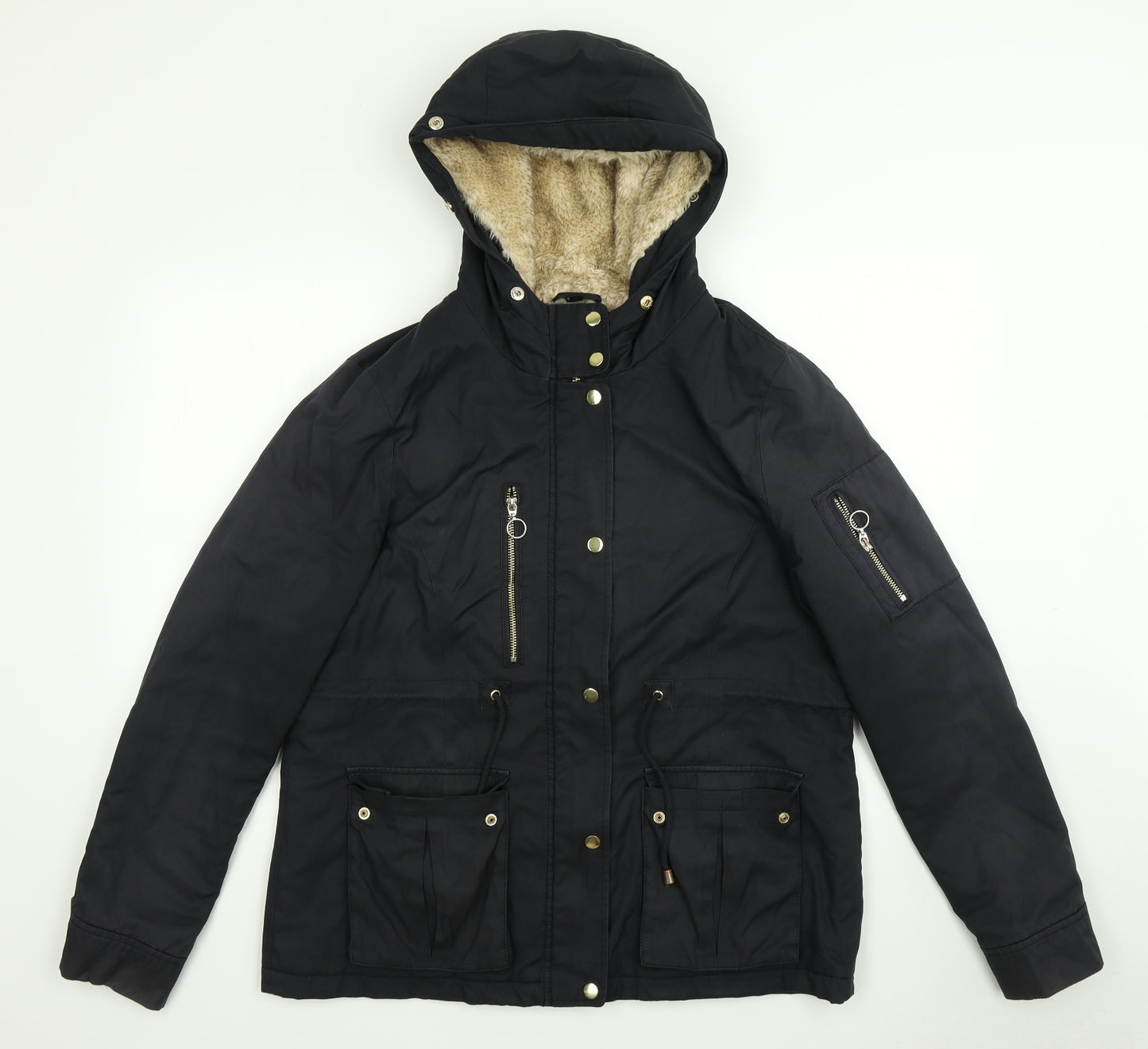Topshop Womens Blue   Pea Coat Coat Size 16