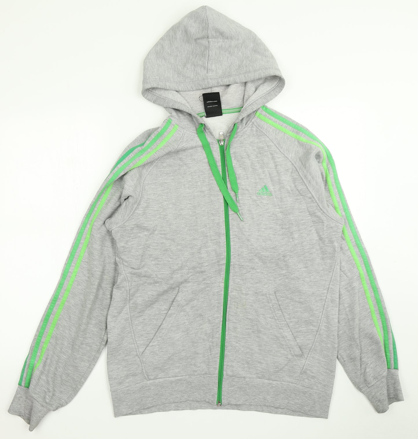 adidas Mens Grey   Full Zip Hoodie Size M