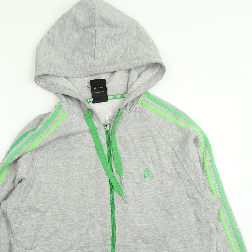 adidas Mens Grey   Full Zip Hoodie Size M