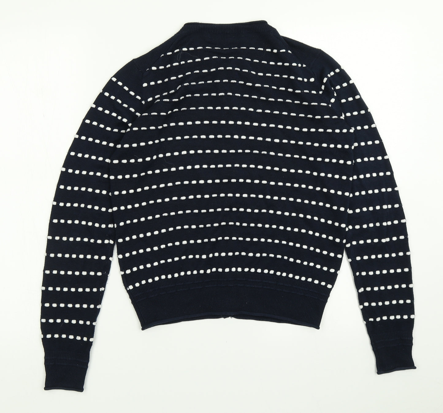 NEXT Womens Blue Polka Dot Knit Cardigan Jumper Size 8