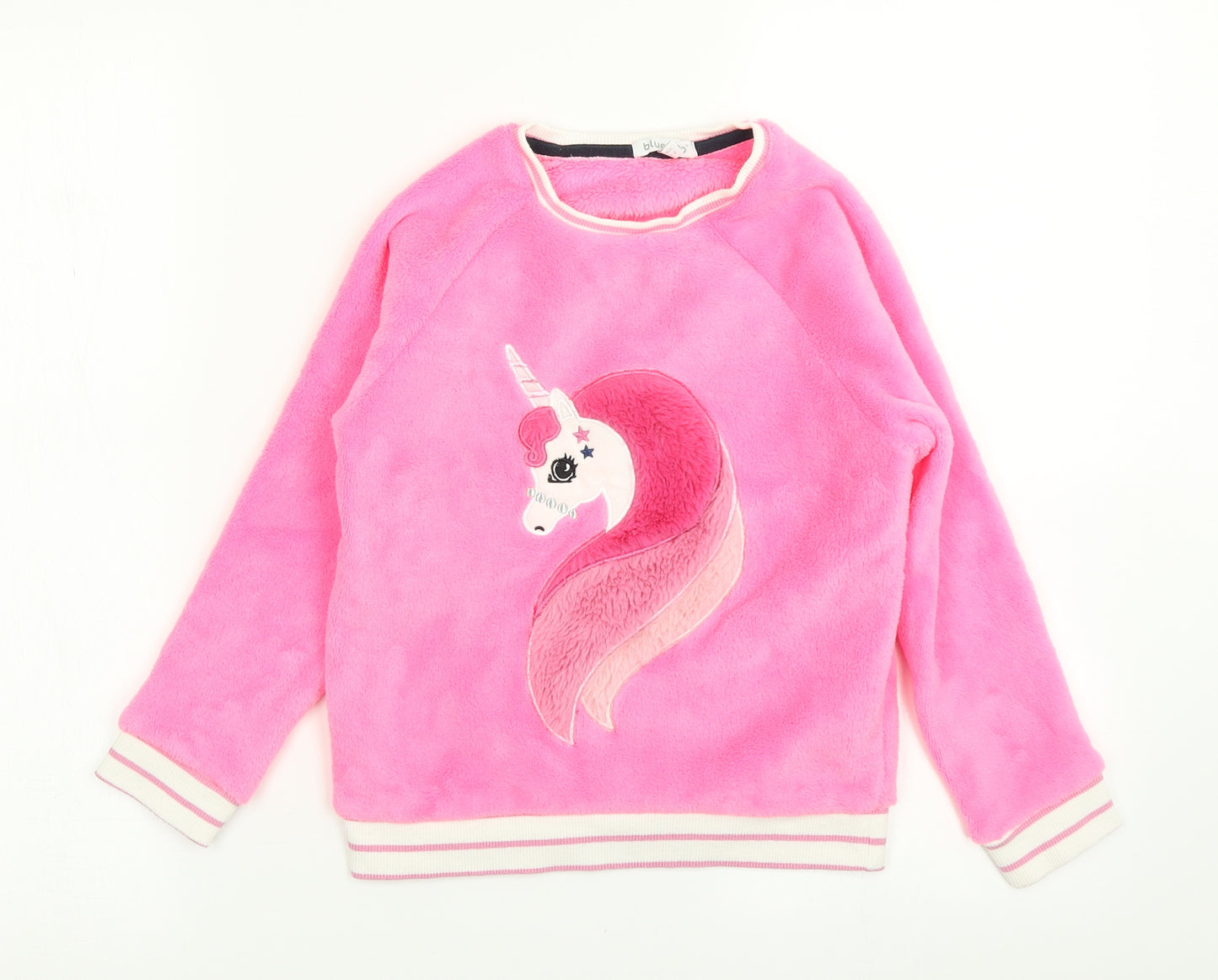 Bluezoo Girls Pink   Pullover Sweatshirt Size 7-8 Years  - Unicorn