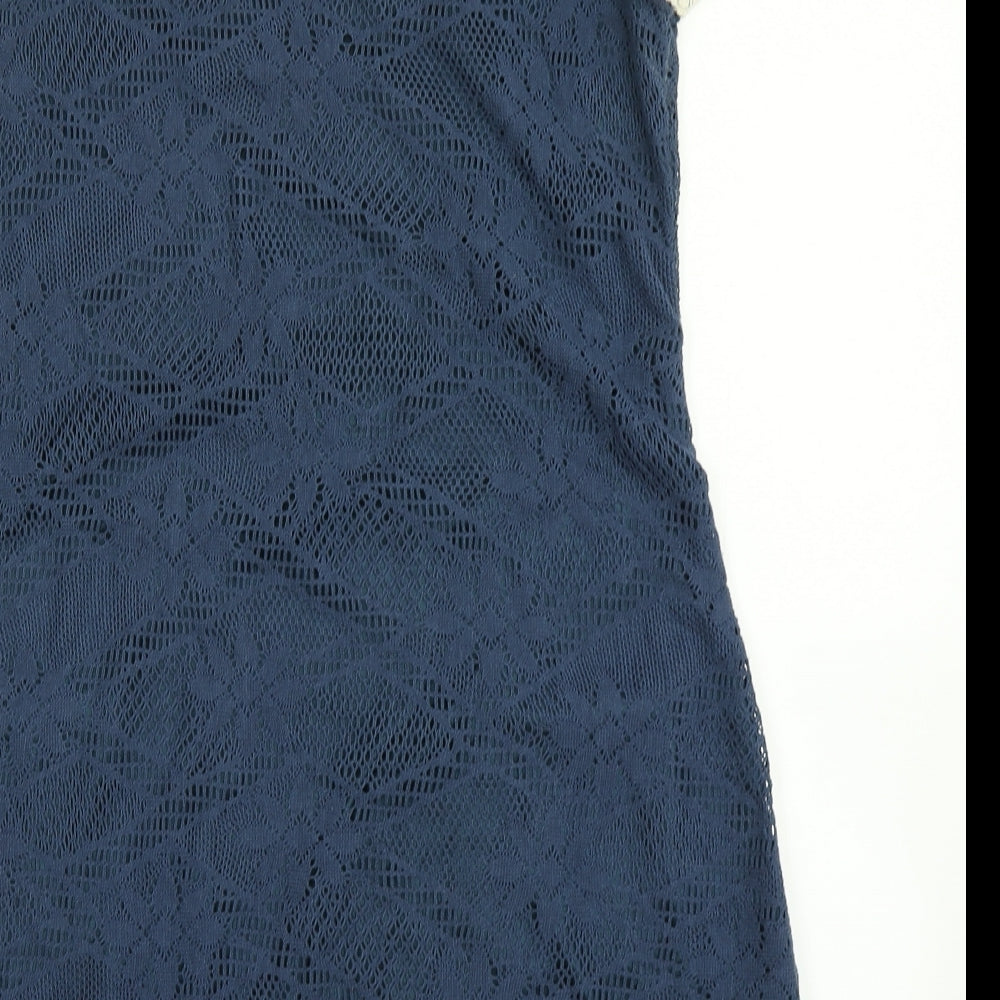 Yumi Womens Blue  Knit A-Line  Size S