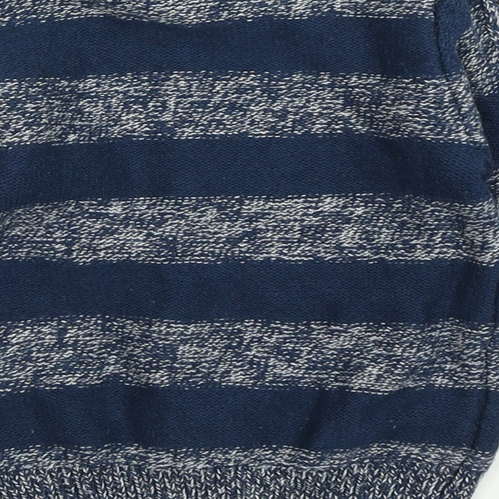 H&M  Blue Striped Knit Pullover Jumper Size 9-12 Months