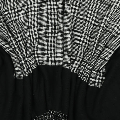 Lipsy Womens Black Check Knit Cape Jumper One Size